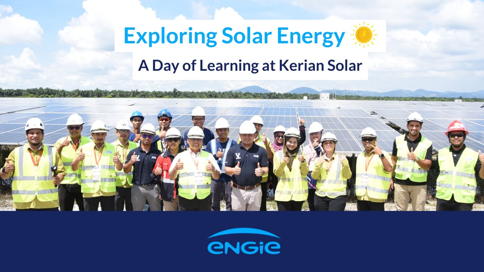 IKM students visiting ENGIE's Kerian Solar farm in Malaysia