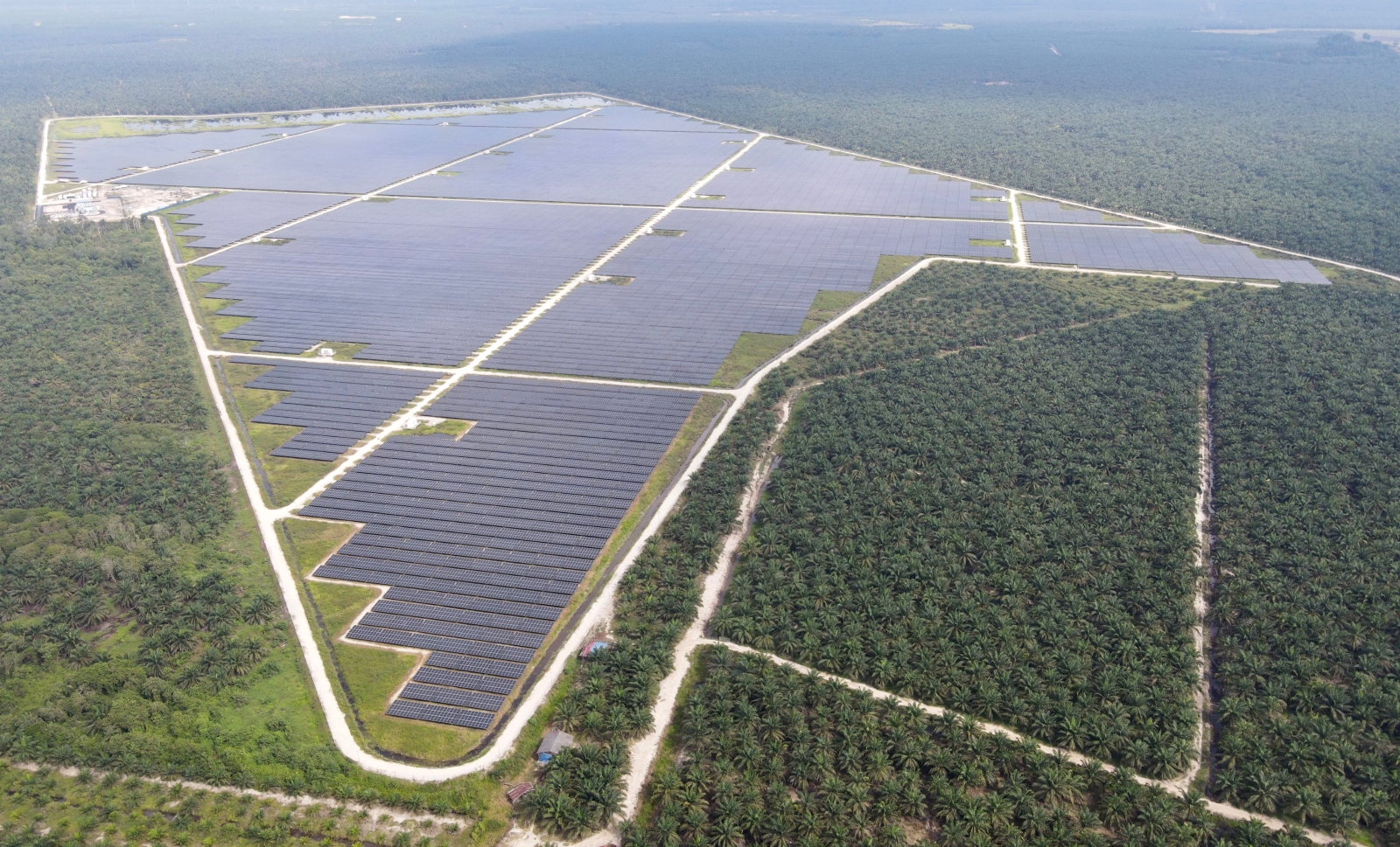 Aerial view of LSS3 in Malaysia, Kerian Solar Project