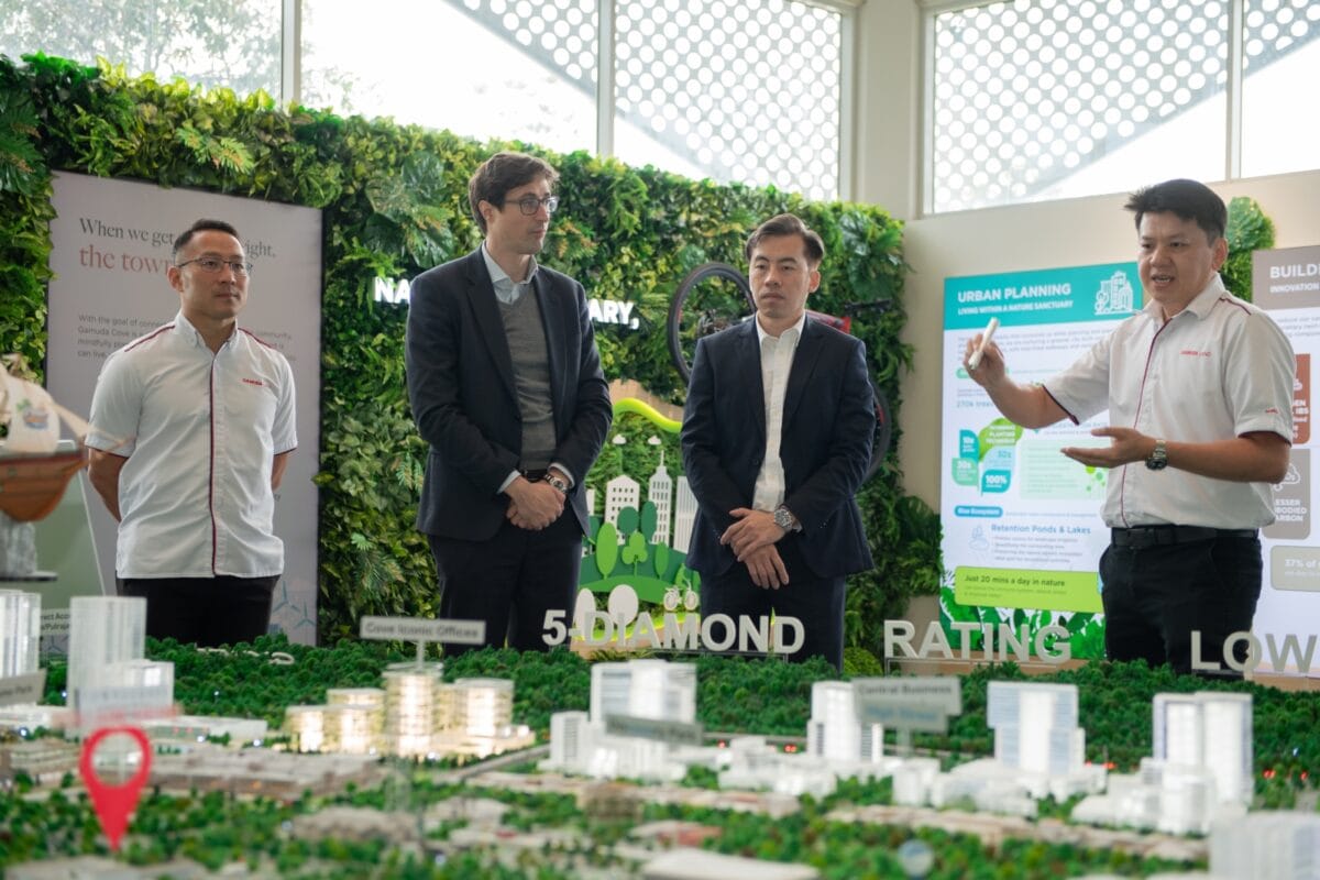 Engie SEA team discussing sustainable township development with Gamuda Land representatives.