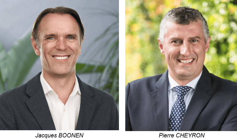 Engie SEA executives Jacques Boonen and Pierre Cheyron smiling outdoors.